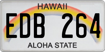 HI license plate EDB264