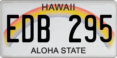 HI license plate EDB295