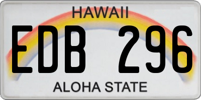 HI license plate EDB296