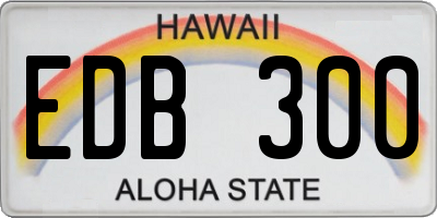 HI license plate EDB300