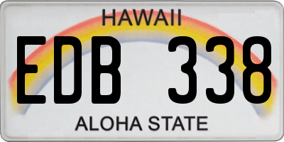 HI license plate EDB338