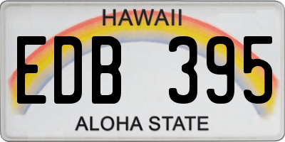 HI license plate EDB395