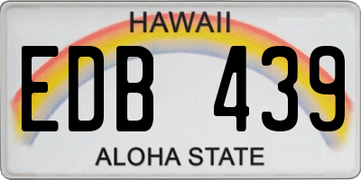 HI license plate EDB439
