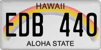 HI license plate EDB440