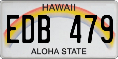 HI license plate EDB479