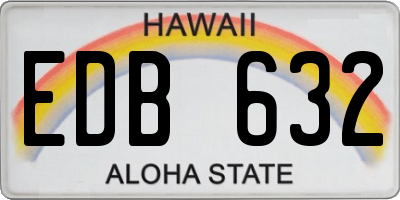 HI license plate EDB632