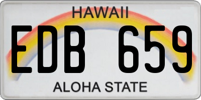 HI license plate EDB659