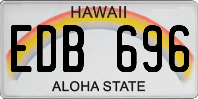 HI license plate EDB696