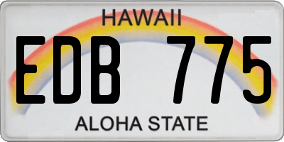 HI license plate EDB775