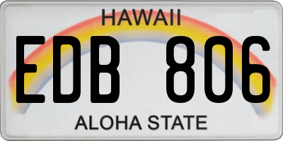 HI license plate EDB806