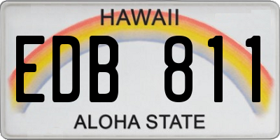 HI license plate EDB811