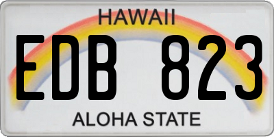 HI license plate EDB823
