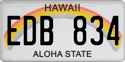HI license plate EDB834