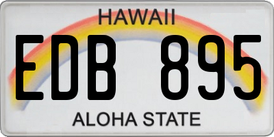 HI license plate EDB895