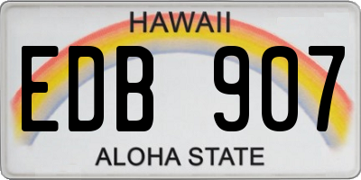 HI license plate EDB907