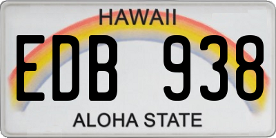 HI license plate EDB938