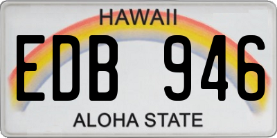 HI license plate EDB946