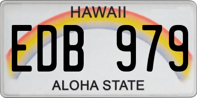 HI license plate EDB979