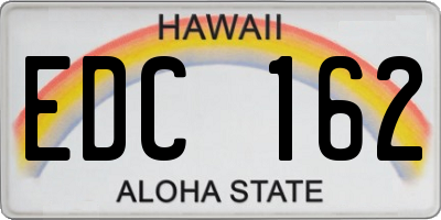HI license plate EDC162