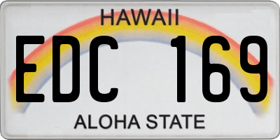 HI license plate EDC169