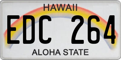 HI license plate EDC264