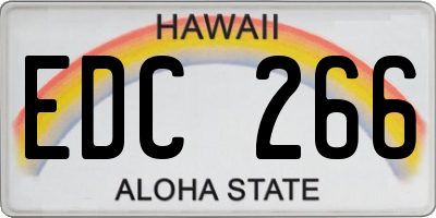 HI license plate EDC266