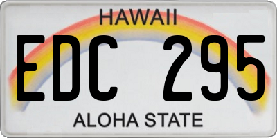 HI license plate EDC295