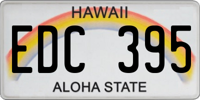 HI license plate EDC395