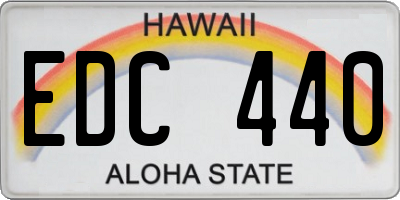 HI license plate EDC440