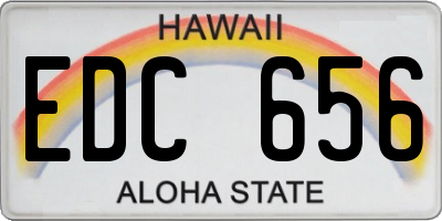 HI license plate EDC656