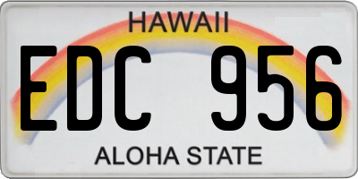HI license plate EDC956