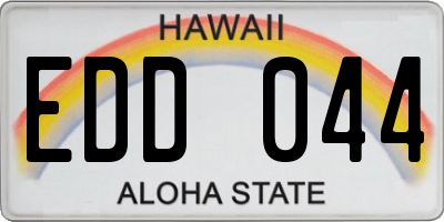 HI license plate EDD044