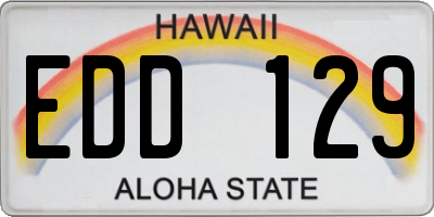 HI license plate EDD129