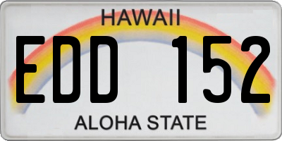 HI license plate EDD152