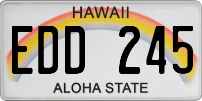 HI license plate EDD245