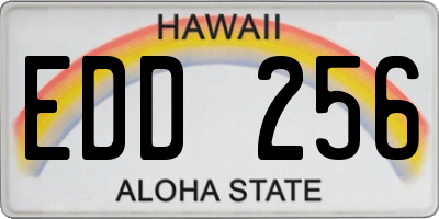 HI license plate EDD256