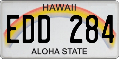 HI license plate EDD284