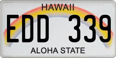 HI license plate EDD339