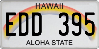 HI license plate EDD395