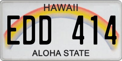 HI license plate EDD414