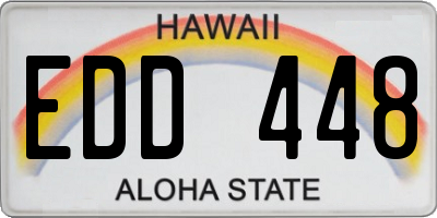 HI license plate EDD448