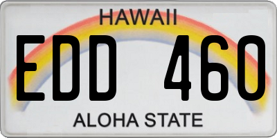 HI license plate EDD460