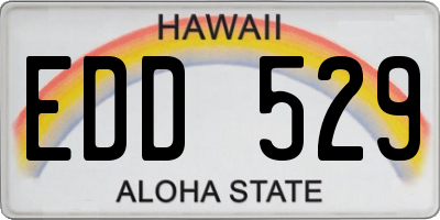 HI license plate EDD529