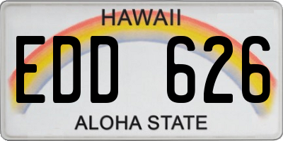 HI license plate EDD626