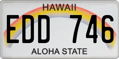 HI license plate EDD746