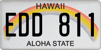 HI license plate EDD811