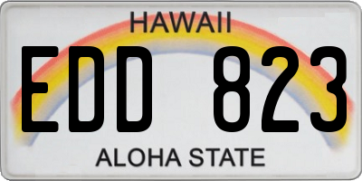 HI license plate EDD823