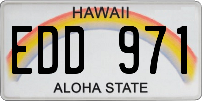 HI license plate EDD971