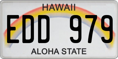 HI license plate EDD979