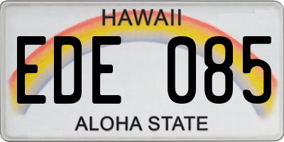 HI license plate EDE085